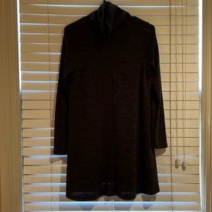 Cow neck sweater dress